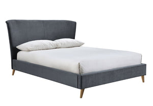 Birlea Rowan Green and Grey Upholstered Fabric Bed Small Double, Double, King (5597436280998)