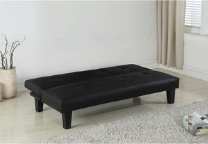 Birlea Franklin Black Faux Leather Upholstered Fabric 3 Seater Sofa Bed (5596098560166)
