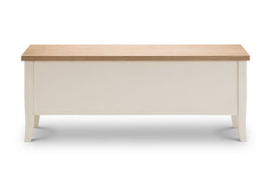 Julian Bowen Davenport Ivory Rectangular Storage Bench (5805875626150)