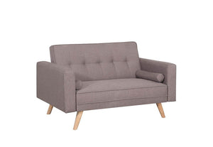 Birlea Ethan Grey Large and Medium Upholstered Fabric Sofa Bed (5600664158374)