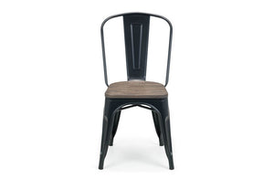 Julian Bowen Grafton Mocha Elm Metal Dining Chair (7582843076782)