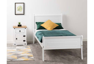 Seconique Georgia White Wooden Bed 3FT Single 4FT6 Double 5FT King Size (5674774659238)