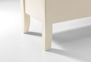 Julian Bowen Davenport Ivory Rectangular Storage Bench (5805875626150)