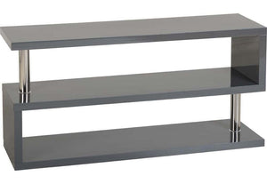 Seconique Charisma Black, Grey, White and Light Sonoma Oak with Chrome TV Stand (5768984985766)