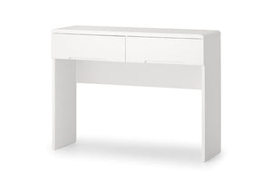 Julian Bowen Manhattan White High Gloss 2 Drawer Dressing Table (6570285793454)