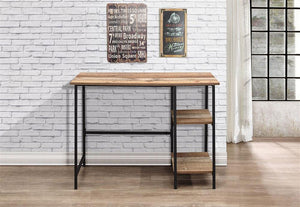 Birlea Urban Rustic Wood Effect with Black Metal Frame Study Desk (5596213477542)