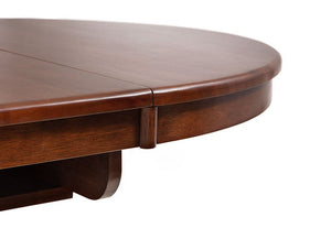 Julian Bowen Canterbury Mahogany Round to Oval Extending Table Dining Table (5801747611814)