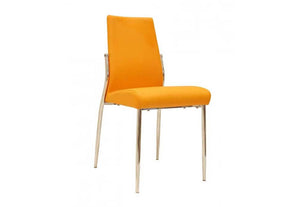OSD Neukoelln Green,Orange & Yellow PU with Chrome Leg Dining Chair (7622600229038)