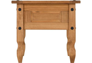Seconique Corona Distressed Waxed Pine 1 Drawer Lamp Table (5744805019814)