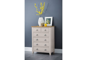 Julian Bowen Richmond Solid Oak 4 + 2 Drawer and 6 Drawer Wide Chests (5644535857318)