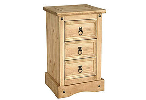 Heartlands Corona Light Pine 3 Drawer Bedside Table/ Nightstand/ Bedside Cabinet (7484142026926)