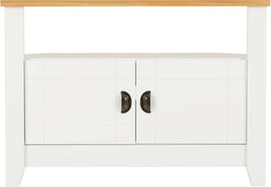 Seconique Ludlow White with Oak Lacquer TV Unit (5747770982566)