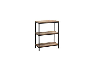 Birlea Urban Rustic Wood Effect with Black Metal Frame 3 Tier Bookcase (5596145090726)