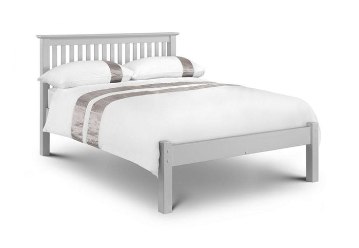 Julian Bowen Barcelona Dove Grey Low Foot End Wooden Bed 3FT Single 4FT6 Double