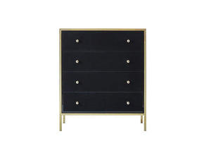 Birlea Fenwick Black Mirror Glass 4 Drawer,6 Drawer and Merchant Chest of Drawer (5600445005990)