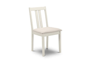 Julian Bowen Rufford Solid Wood Natural and Ivory Dining Chair (5634016477350)