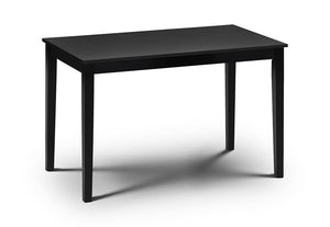 Julian Bowen Hudson Black Rectangular Dining Table (5805889126566)