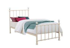 Birlea Jessica Cream Steel Metal Bed Frame 3FT Single - 90cm (5597449978022)