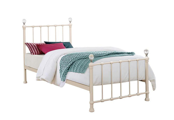 Birlea Jessica Cream Steel Metal Bed Frame 3FT Single - 90cm