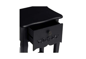 LPD Antoinette Black and White 1 Drw Bedside Table/ Nightstand/ Bedside Cabinet (6113120747694)