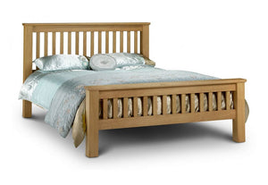 Julian Bowen Amsterdam Oak High Foot End Wooden Bed 4FT6 Double 5FT King 6FT (5799890190502)