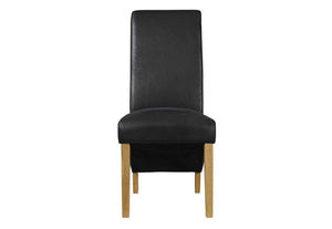 LPD Furniture Treviso Black & Brown Faux Leather Dining Chair (6074525581486)