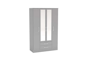 OSD Lynx High Gloss Grey Wardrobe (7582012539054)