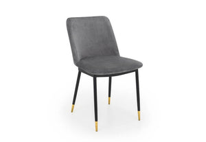 Julian Bowen Delaunay Grey, Blue, Mustard & Dusky Pink Velvet Dining Chair (7582826397870)