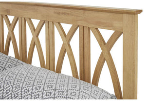 Serene Autumn Honey Oak Opal White Hevea Wooden Bed 3FT 4FT Double 5FT 6FT (6675386826926)
