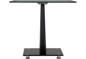 Seconique Hanley Clear Glass/Black Border/Black Glass/Black Lamp Table (5745015128230)