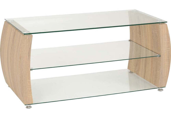 Seconique Monza Light Sonoma Oak with Glass TV unit
