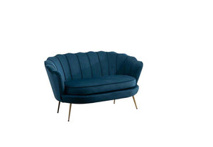 Birlea Ariel Blue and Coral Retro Upholstered Fabric Sofa 2 Seater, 1 Seater (5690512801958)