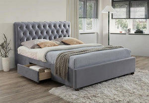 Birlea Marlow 2 Drawer Upholstered Fabric Bed Double, King and Super King Size (5597390373030)