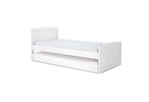 Birlea Beckton Grey White Wooden Bed w/Pull Out Trundle & Comfort Care Mattress (5626855915686)