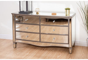Birlea Elysee Mirrored Glass 5 Drawer Narrow, 6 Drawer Wide and Merchant Chests (5600441958566)