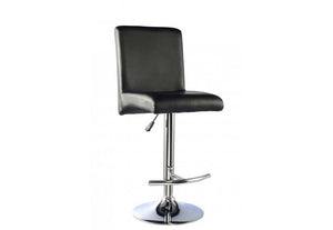 Heartlands Manor PU Chrome and Black Bar Stool (7484186525870)