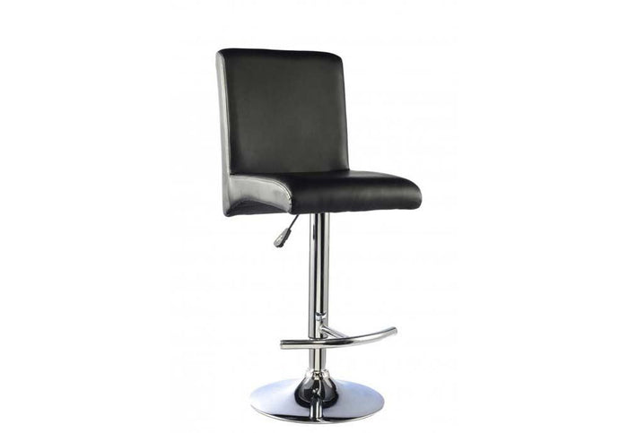Heartlands Manor PU Chrome and Black Bar Stool