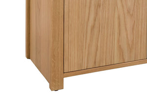 Julian Bowen Curve Waxed Oak 3 Drawer 3 Door Sideboard (5805856882854)