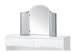 Julian Bowen Canto Clera Glass Curved Dressing Table Top Mirror (5801694691494)