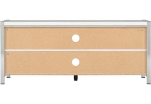 Seconique Charisma Grey & White Gloss w/Chrome 2 Door 2 Open Shelf TV Unit (6080921993390)
