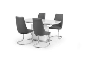 Julian Bowen Como White High Gloss Extending Dining Table (5801757606054)