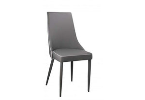 Heartlands Daisy Black and Grey with Metal Legs PU Dining Chair (7485979066542)