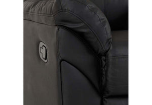 Seconique Capri Black and Grey Faux Leather Reclining Chair (5762176549030)