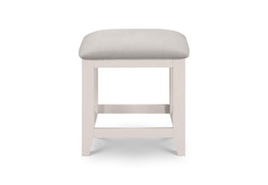 Julian Bowen Richmond Elephant Grey Solid Oak Dressing Table Stool (5799878820006)