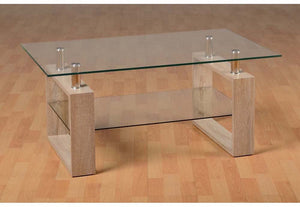 Seconique Milan Light Charcoal and Sonoma Oak Effect Coffee Table (5762105508006)