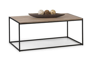 Julian Bowen Tribeca Sonoma Oak Effect with Powder Coated Steel Coffee Table (5644628361382)