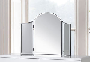 Julian Bowen Canto Clera Glass Curved Dressing Table Top Mirror (5801694691494)