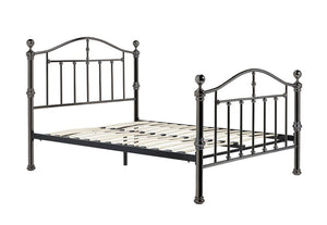 Birlea Victoria Black Nickel Steel Metal Bed Frame 4FT6 Double and 5FT King Size (5597591863462)