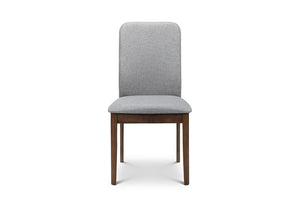 Julian Bowen Berkeley Grey Linen and Walnut Dining Chair (5633485996198)