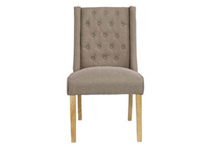 LPD Furniture Verona Beige & Charcoal Fabric Dining Chair (6074528530606)